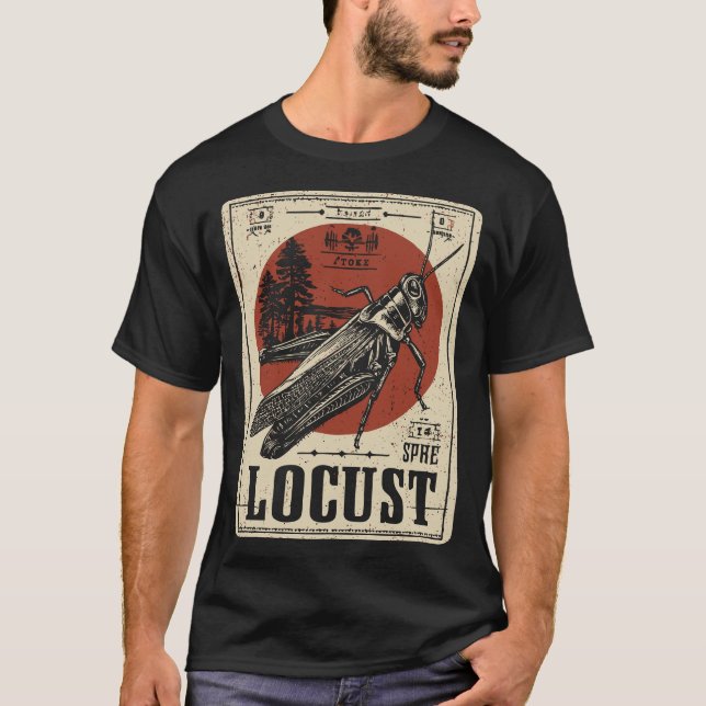Vintage Blockbelegung | Insektenportrait T-Shirt (Vorderseite)