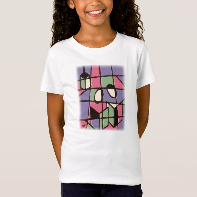 Vintage Blockdrucke für Aufenthaltstitel T-Shirt (Vorderseite)