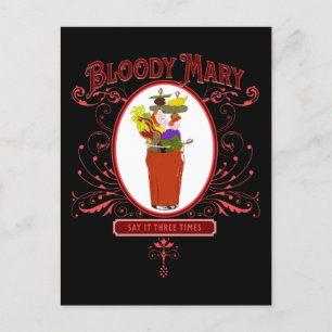 Vintage Bloody Mary, 3 Mal Postkarte