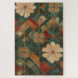 Vintage Bloom Mosaik – Zeitlose Florale Geometrie
