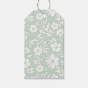 Vintage Bloom Neutral - Gedämpftes Salbei Geschenkanhänger