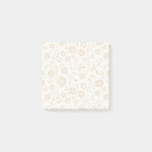 Vintage Bloom Soft Linen - Neutral Post-it Klebezettel