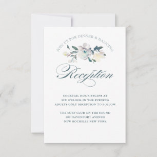 Vintage Blooms Aquarell-Hochzeitsempfangskarte Einladung
