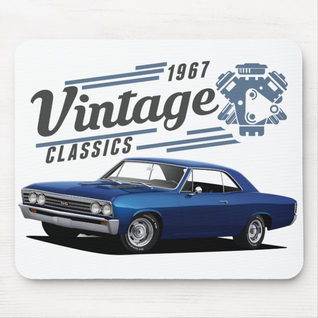 Vintage Blue Chevelle Mousepad (Vorne)