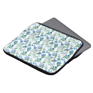 Vintage Blue Flowers Notebook Laptopschutzhülle