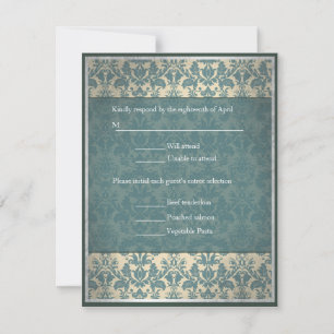 Vintage Blue Mariage damassé RSVP