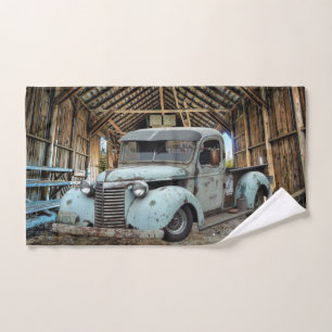 Vintage Blue Truck Rustic Grange