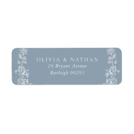 Vintage Blue Wedding Rücksendeadresse