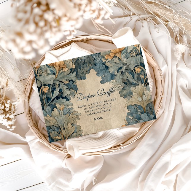 Vintage Blue Woodland Diapper Raffle  Begleitkarte (Von Creator hochgeladen)