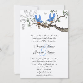 Vintage Bluebirds Hochzeitseinladungen Einladung