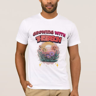 Vintage-blühende-Blumen-Männer-Grafik-T-Shirt T-Shirt