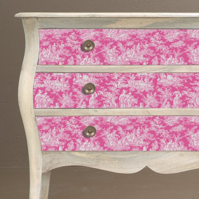 Vintage blühende Rosa-Toile de jouy Seidenpapier (Von Creator hochgeladen)