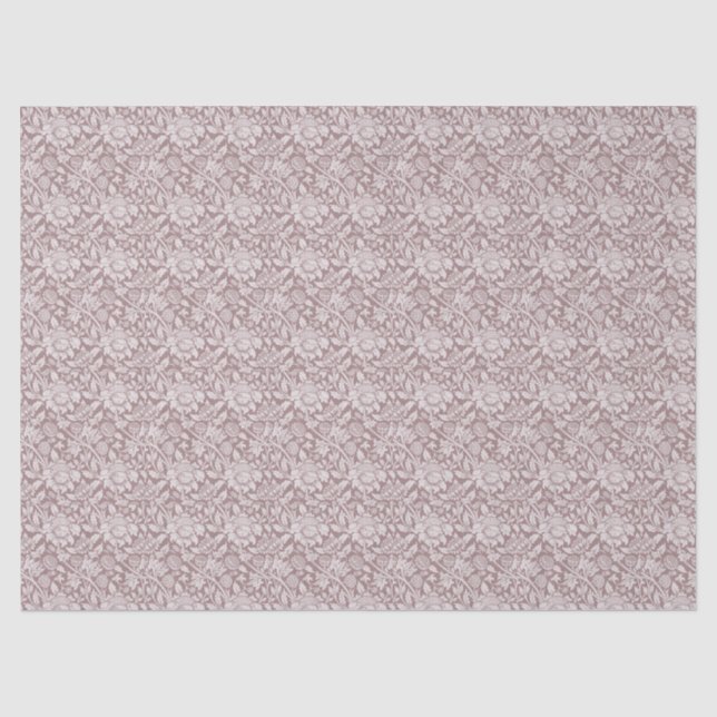 Vintage blühende staubige Rose pink Seidenpapier (Vorderseite)