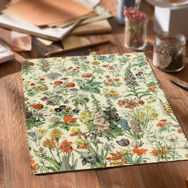 Vintage Blume Antike botanische Flora Seidenpapier