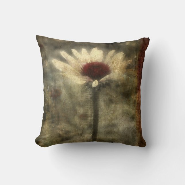 Vintage Blume Art Kissen (Vorderseite)