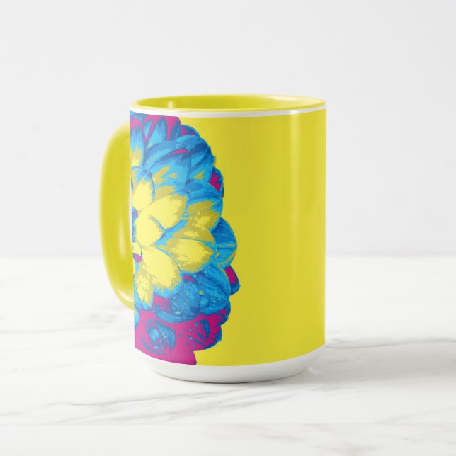 Vintage Blume Art Tasse (Vorderseite Links)