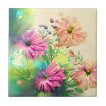 Vintage Blume aus Rosa und Korallen