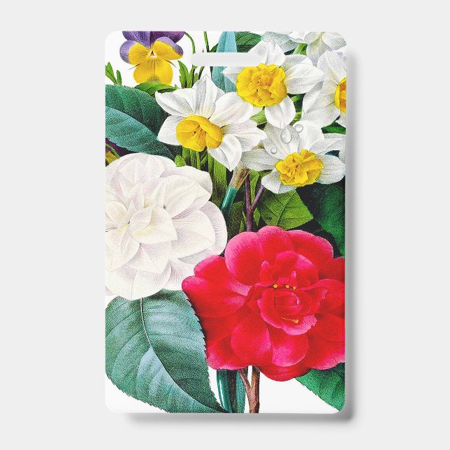 Vintage Blume Ausweis (Vorderseite)