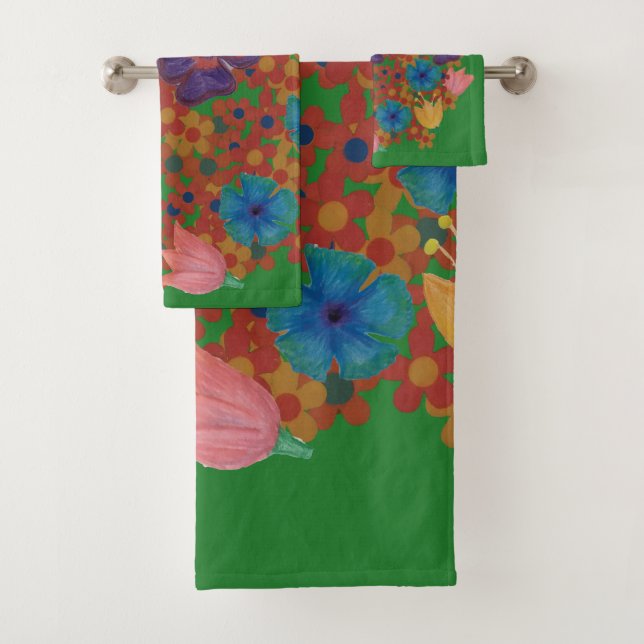 Vintage Blume Badhandtuch Set (Insitu)