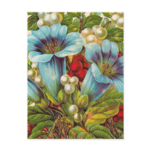 Vintage Blume "Blauer Flor"
