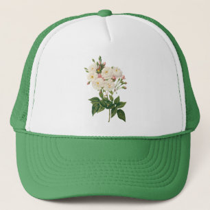 Vintage Blume Blütenrot Noisette Rose Redoute Truckerkappe