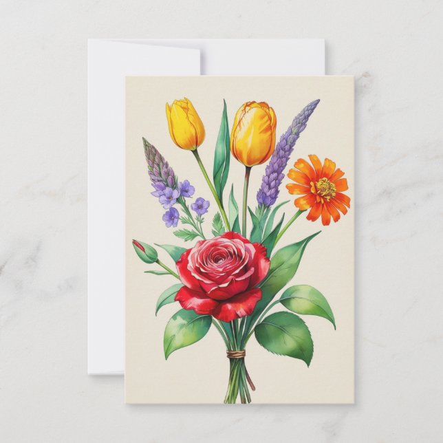 Vintage Blume Bouquet (Vorderseite)