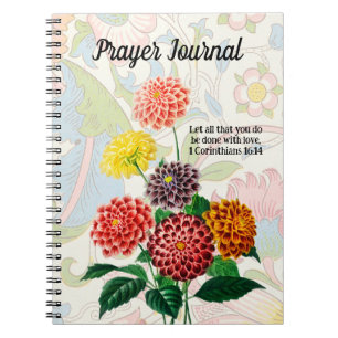 Vintage Blume Bouquet Prayer Journal Notizblock