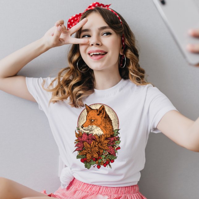 Vintage Blume Brown Fox T-Shirt (Von Creator hochgeladen)