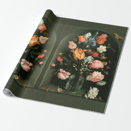 Vintage Blume Dekoupage Blumenmuster Antike Malere Geschenkpapier