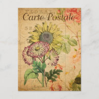 Vintage Blume der Sonnenblumen Französisch