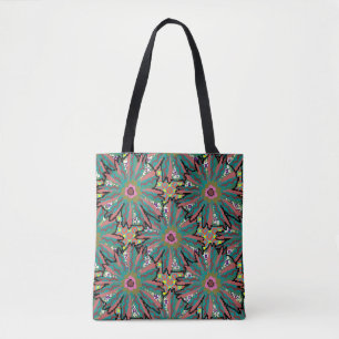 Vintage Blume Doodle-Stil, Federboden Tasche