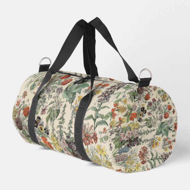 Vintage Blume Duffle Bag (Linke Seite)