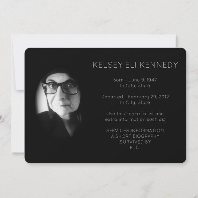 Vintage Blume elegante Beerdigung (Vorderseite)