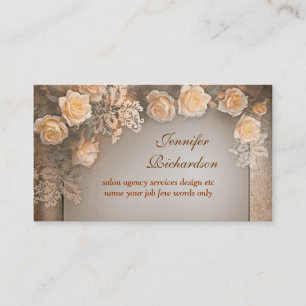 Vintage Blume elegantes Design für Visitenkarten Visitenkarte