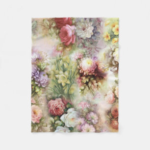 Vintage Blume Fleecedecke