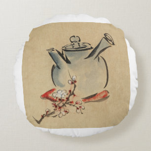 Vintage Blume Flora Persönliche Identifikation des Rundes Kissen