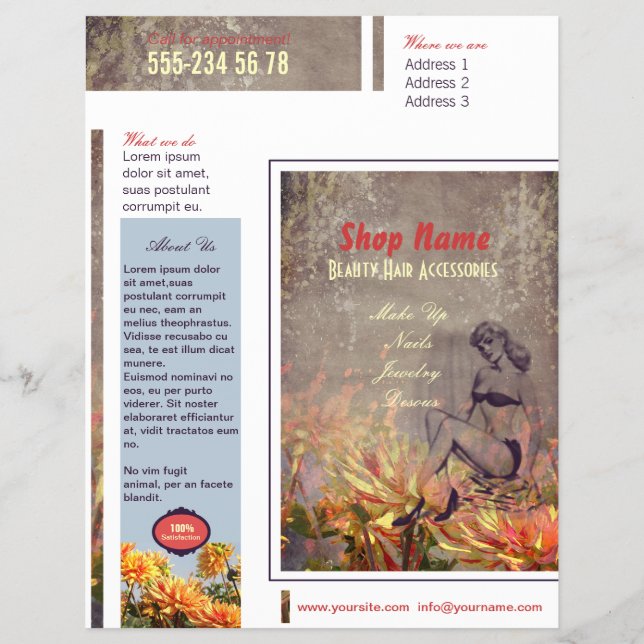 VINTAGE BLUME - FLYER (Vorne)