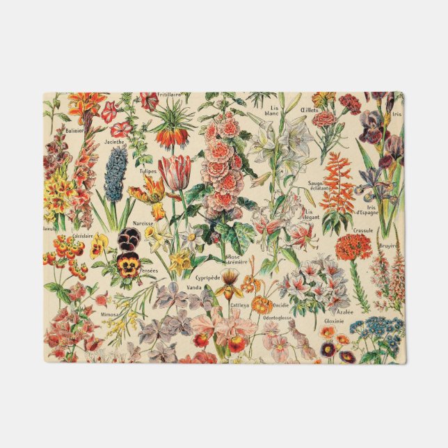 Vintage Blume Fußmatte (Vorderseite)