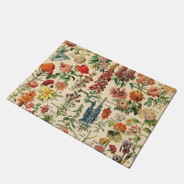 Vintage Blume Fußmatte (Schrägansicht)