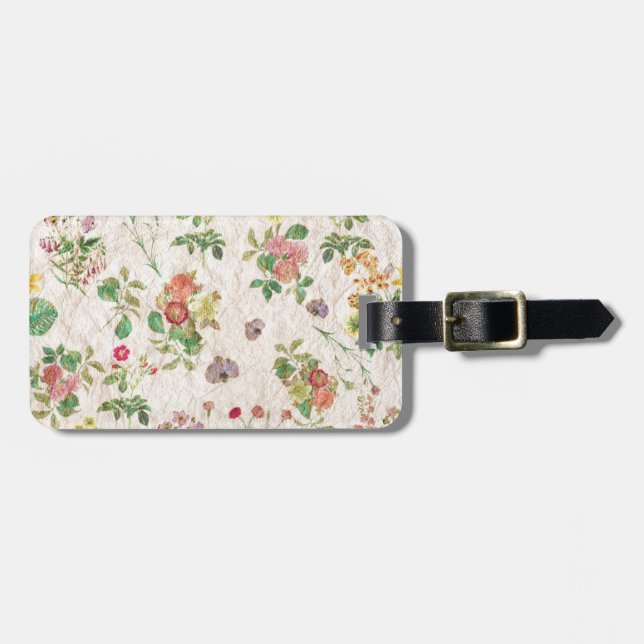Vintage Blume Gepäckanhänger (Vorderseite horizontal)