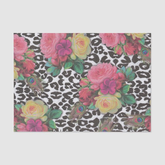 Vintage Blume Geparkeis  Seidenpapier (Vorderseite)