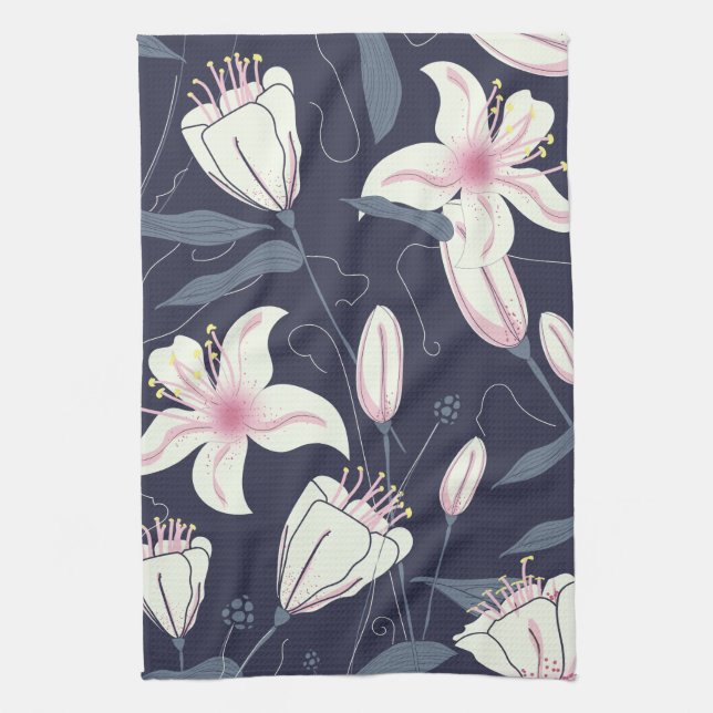 Vintage Blume Geschirrtuch (Vertikal)