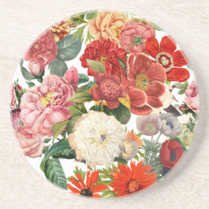 Vintage Blume Getränkeuntersetzer