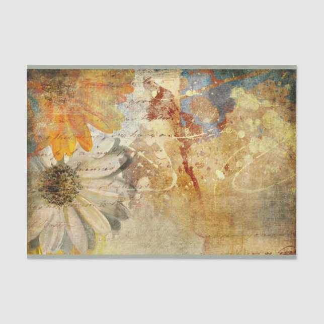 Vintage Blume - Gewebepapier Seidenpapier (Vorderseite)