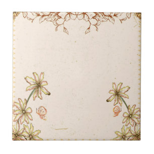 Vintage Blume Hochzeit Fliese
