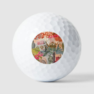 Vintage Blume Hula farbenfrohe hawaiianische tropi Golfball