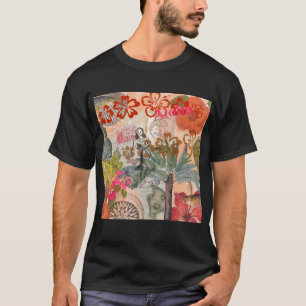 Vintage Blume Hula farbenfrohe hawaiianische tropi T-Shirt