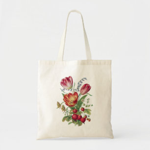 VINTAGE BLUME I TRAGETASCHE