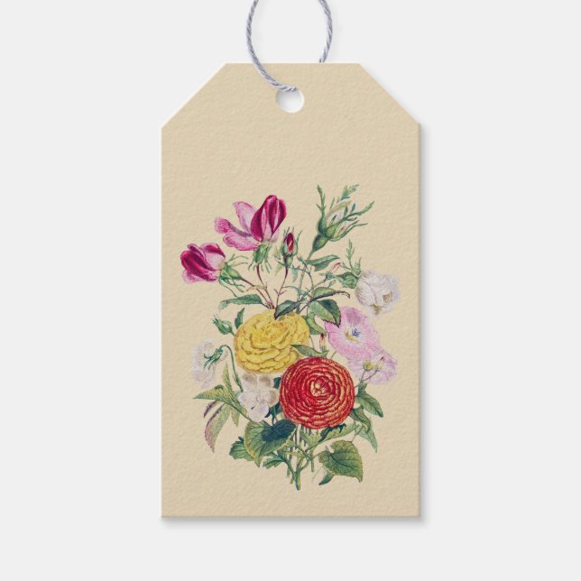 VINTAGE BLUME III GESCHENKANHÄNGER (Vorderseite)