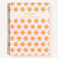 Vintage Blume in orangefarbenem Personalisiertem R